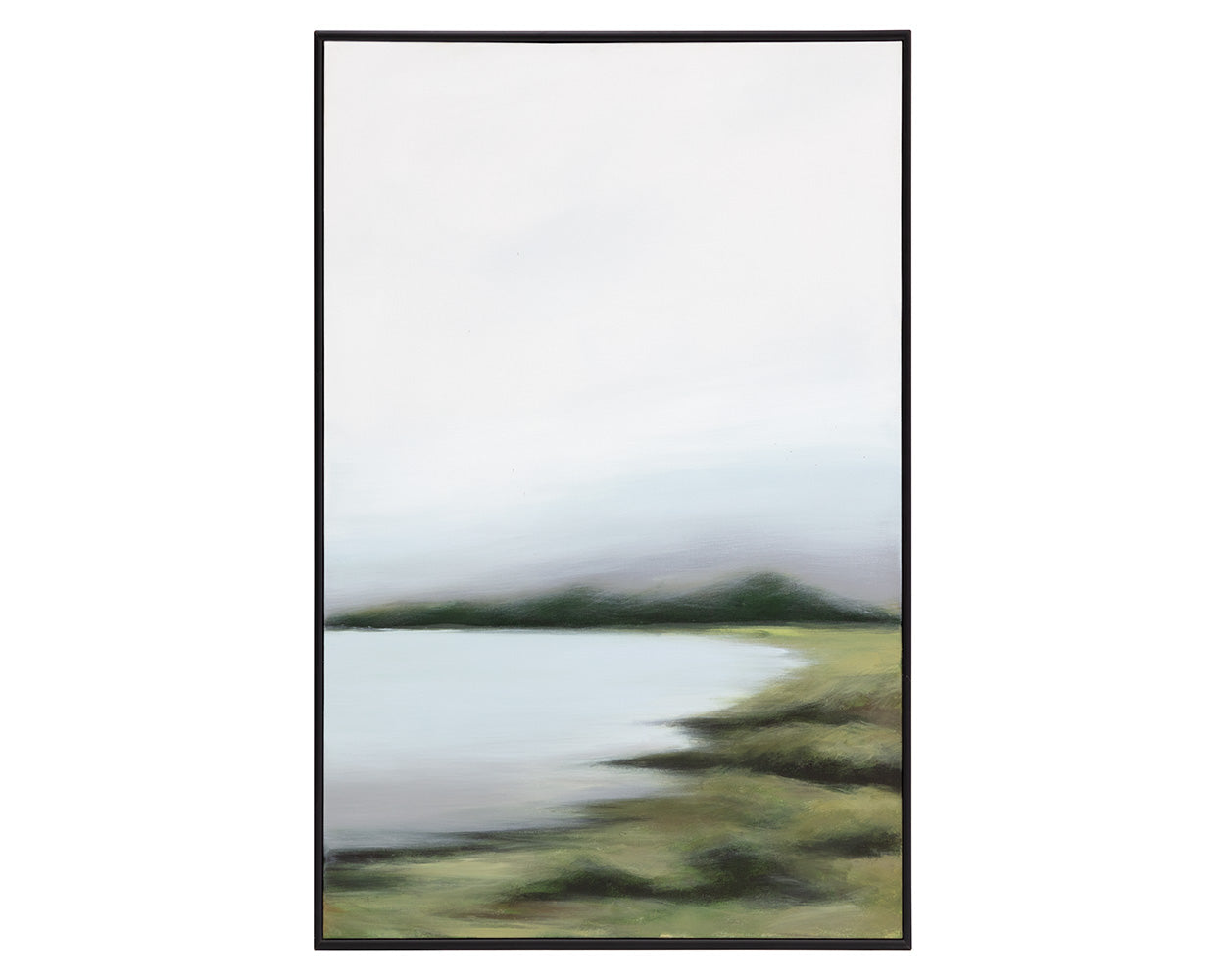 Lakeside Views (Set Of 2) - 36" X 48" - Black Floater Frame