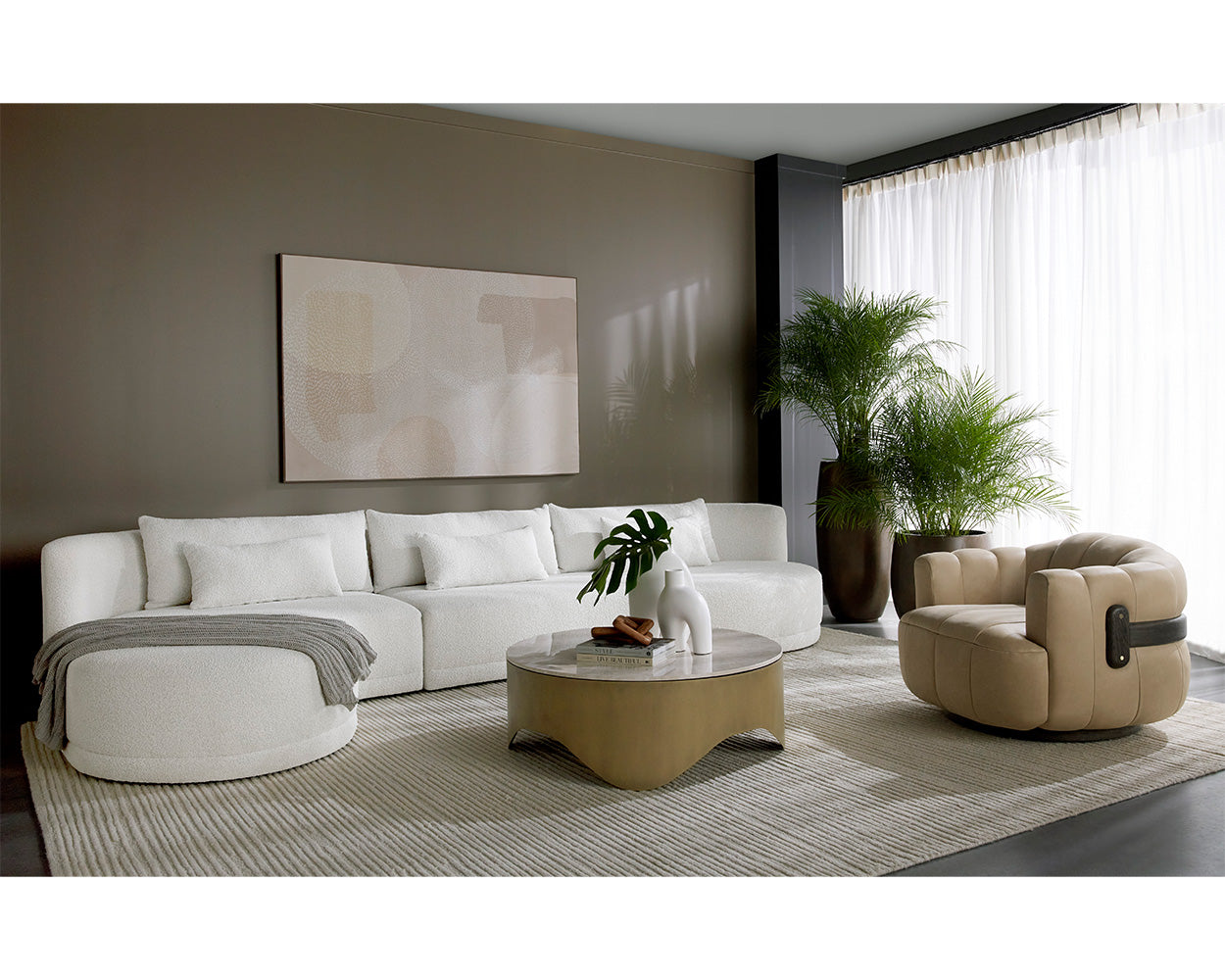 Smooth Operator - 72" X 48" - Light Brown Floater Frame