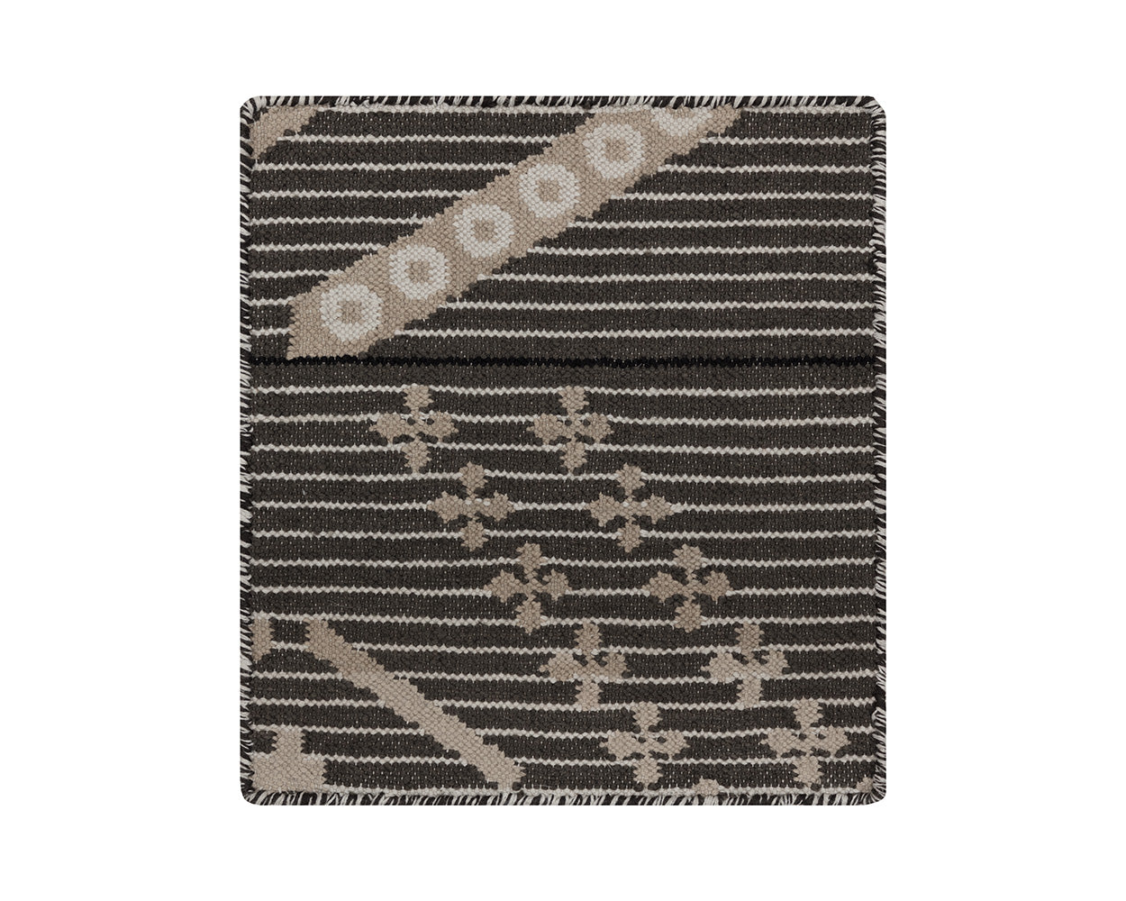 Asana Hand-woven Rug - Black / Tan Swatch