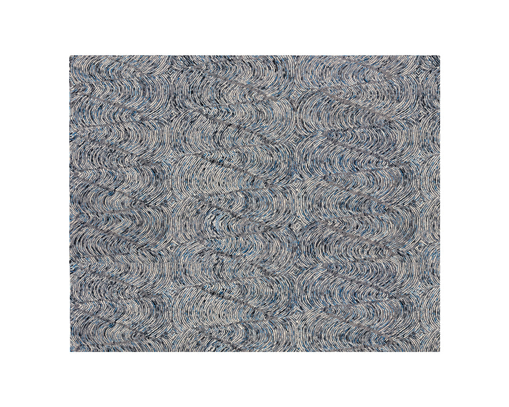 Corfu Hand-tufted Rug - Blue / Charcoal Swatch