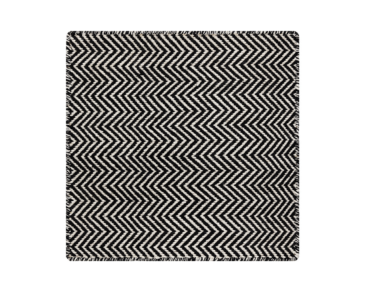 Cusco Hand-woven Rug - Black / White Swatch