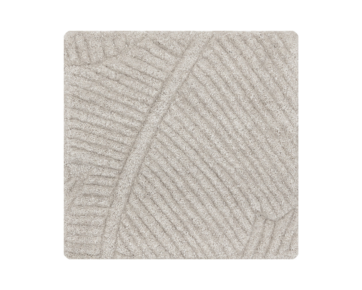 Calathea Hand-tufted Rug - Oatmeal Swatch