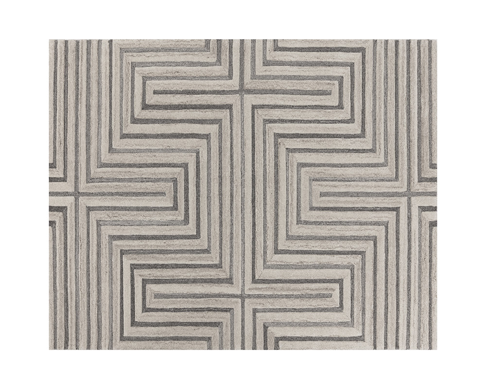 Oslow Hand-tufted Rug - Beige / Grey Swatch