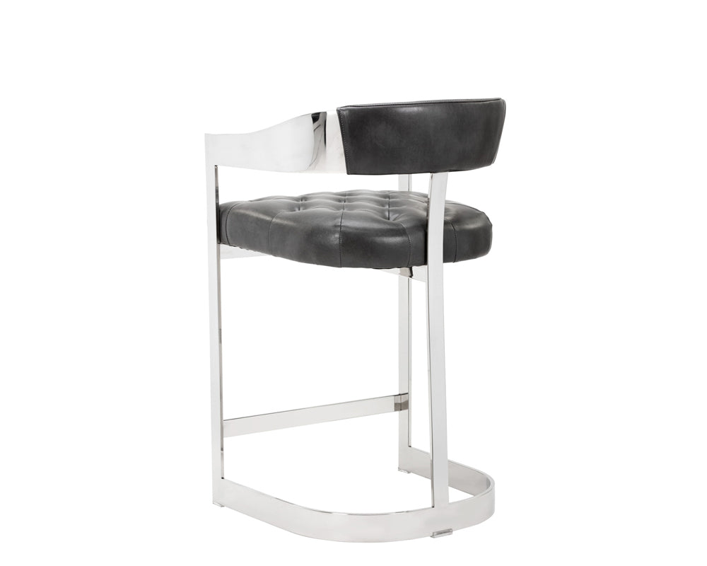 Beaumont Counter Stool - Stainless Steel