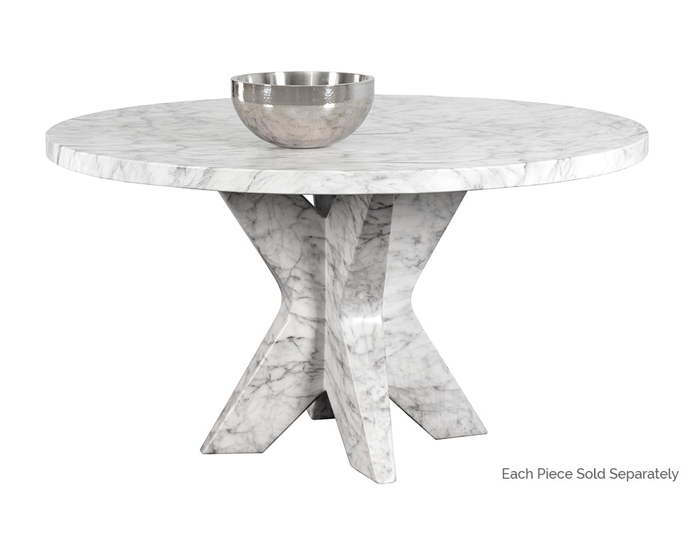 Cypher Dining Table Top - Marble Look - 55"