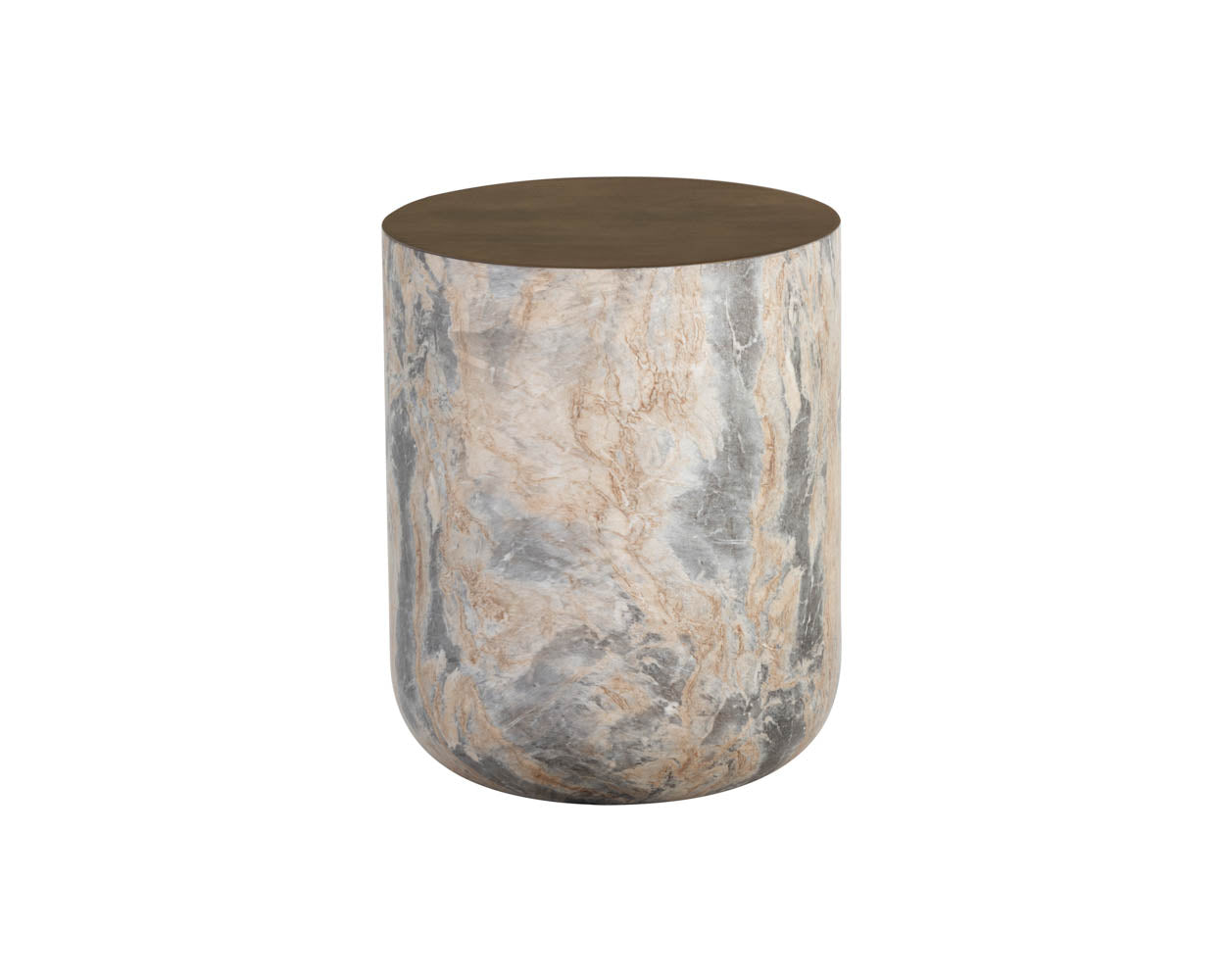 Diaz End Table - Marble Look