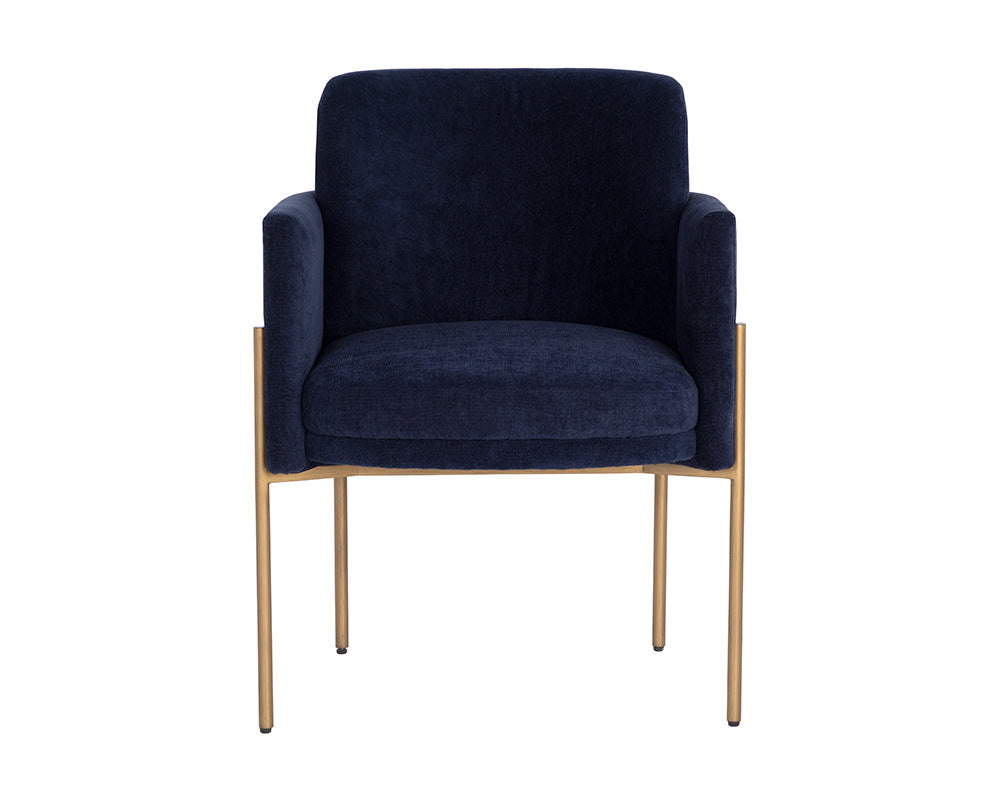 Richie Dining Armchair - Antique Brass