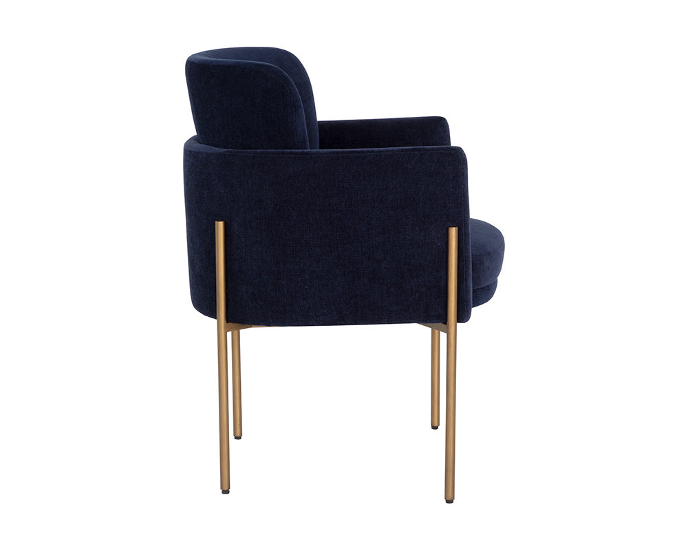 Richie Dining Armchair - Antique Brass