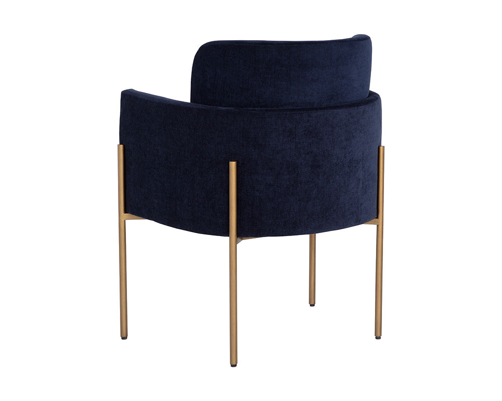 Richie Dining Armchair - Antique Brass