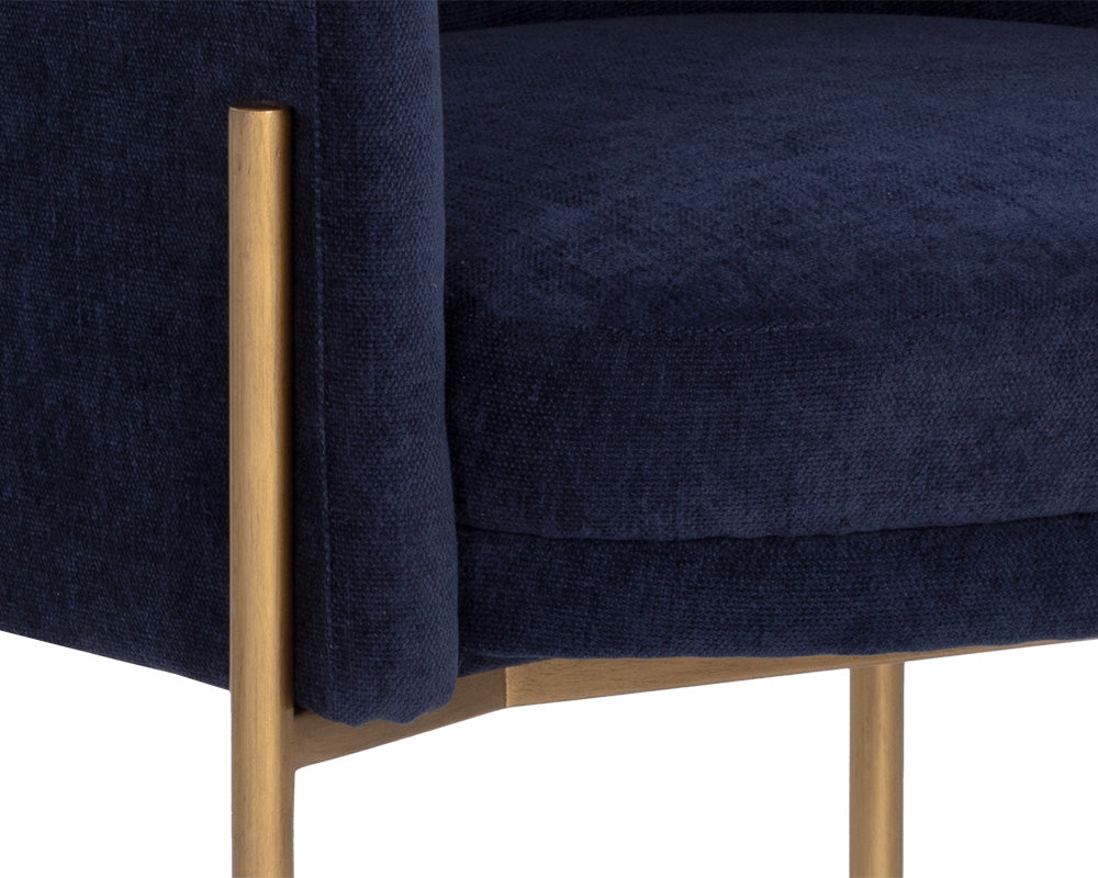 Richie Dining Armchair - Antique Brass