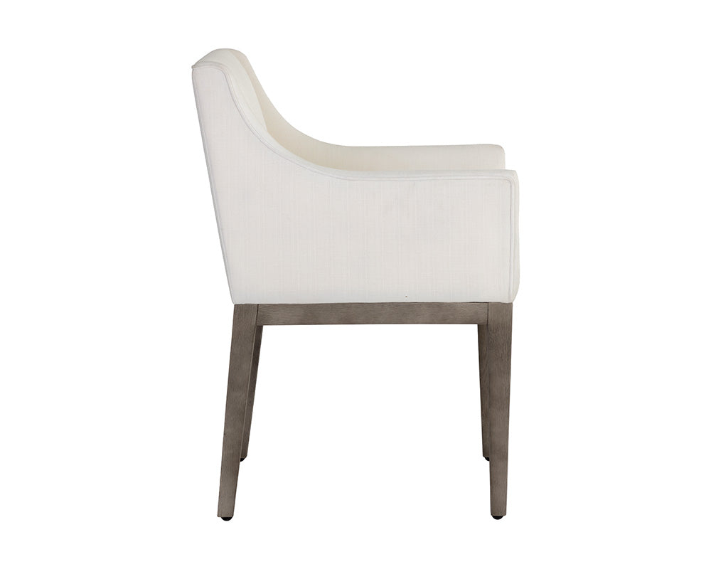 Malik Dining Armchair - Ash Grey