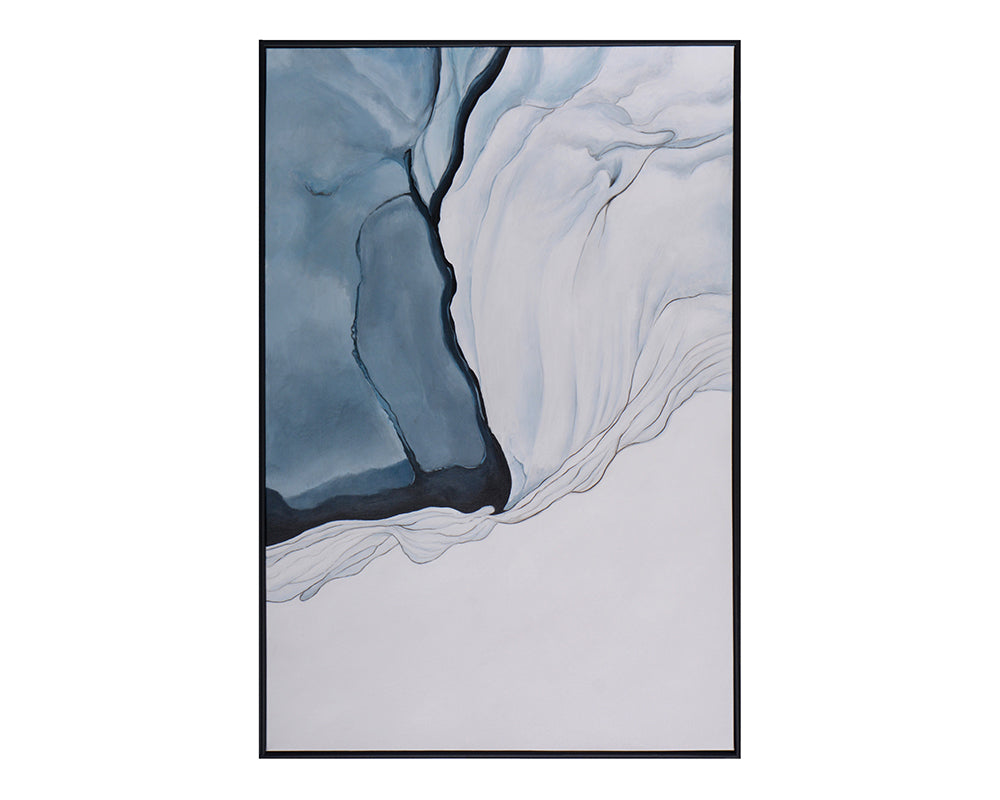 Glacial Rock - 48" X 72" - Black Floater Frame