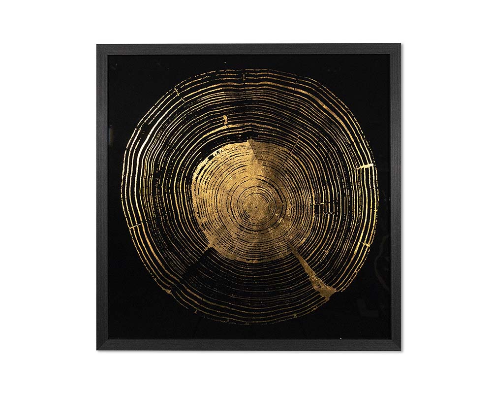 Time Lines (set Of 4) - 30" X 30" - Charcoal Frame