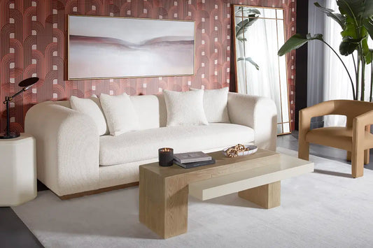 The Herriot Coffee Table is one of the many in-stock products that was on display at SUNPAN’s showroom in High Point Market