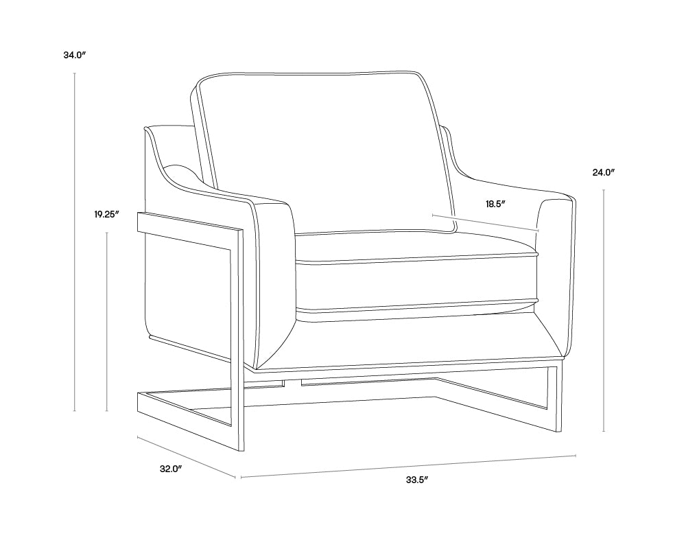 A wireframe image of the product with dimensions shown