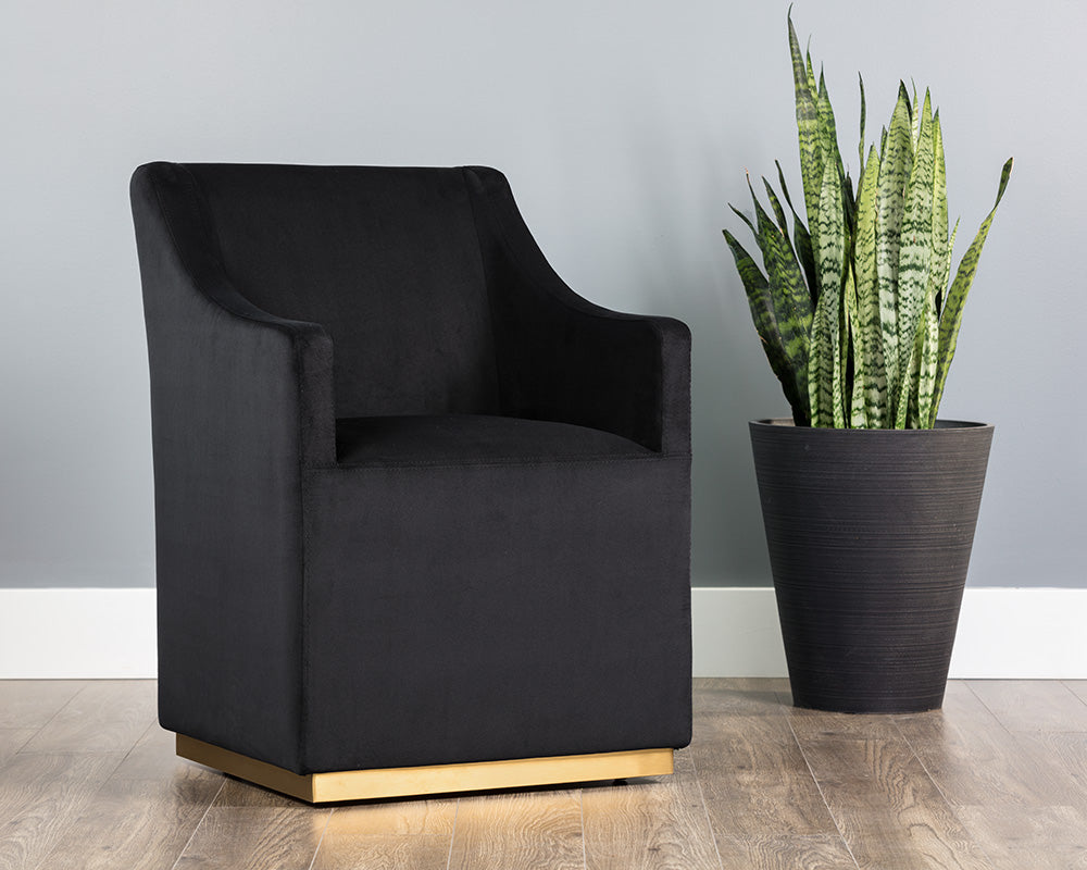 Zane Wheeled Dining Armchair