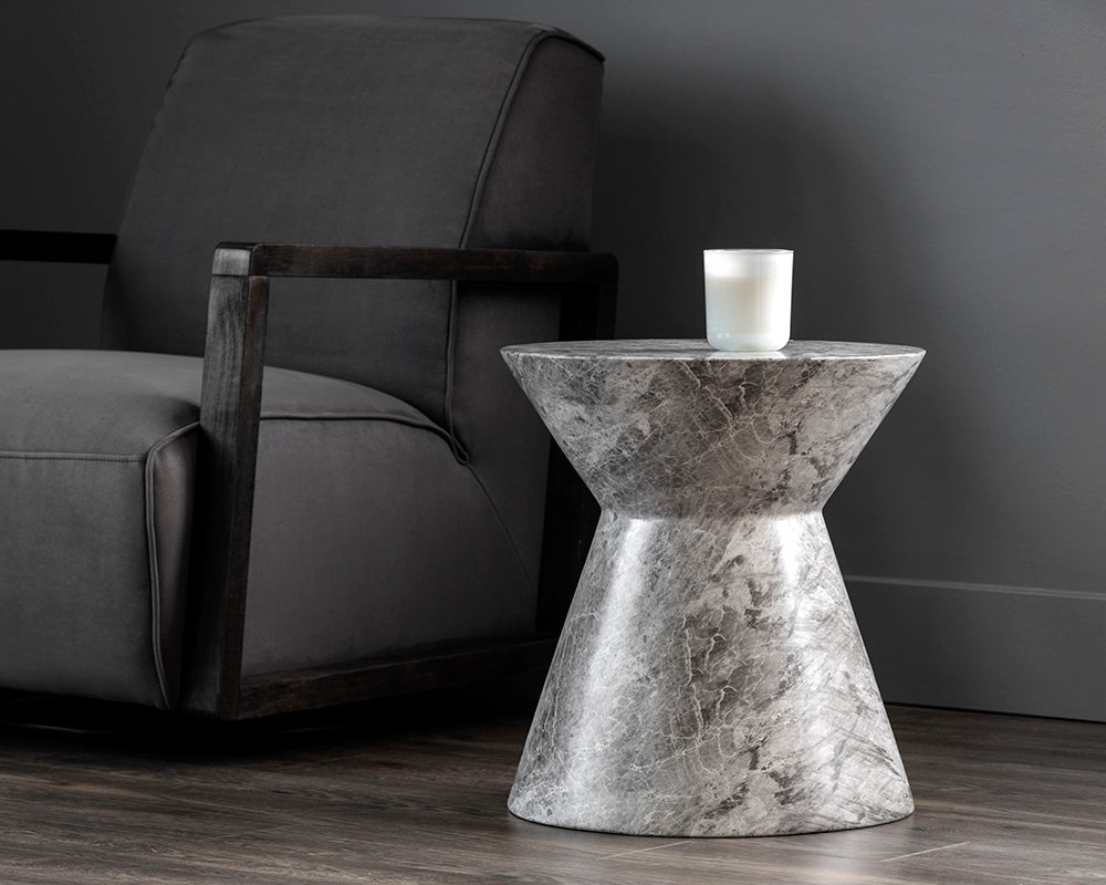 Astley End Table - Marble Look