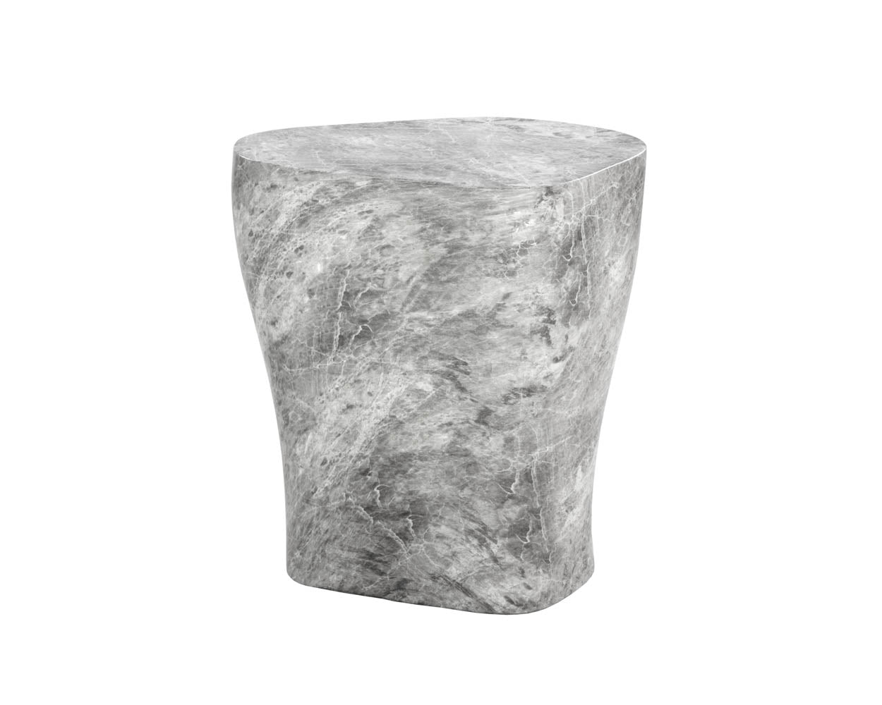 Dali End Table - Marble Look - Large