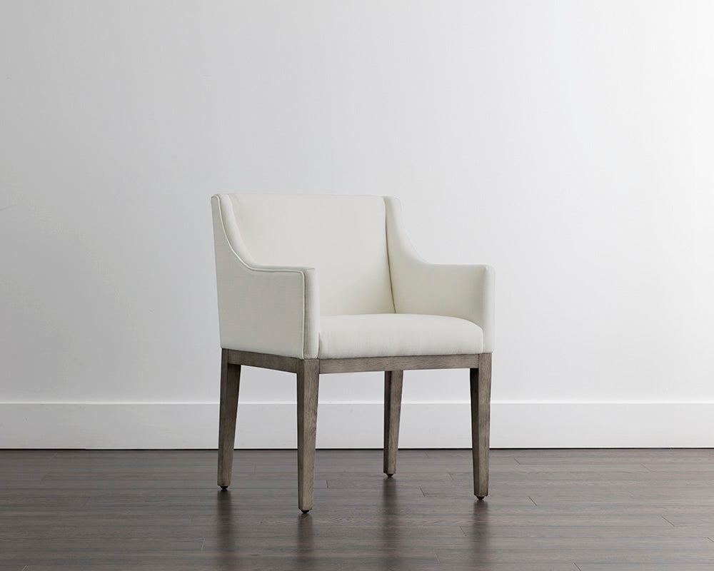 Malik Dining Armchair - Ash Grey