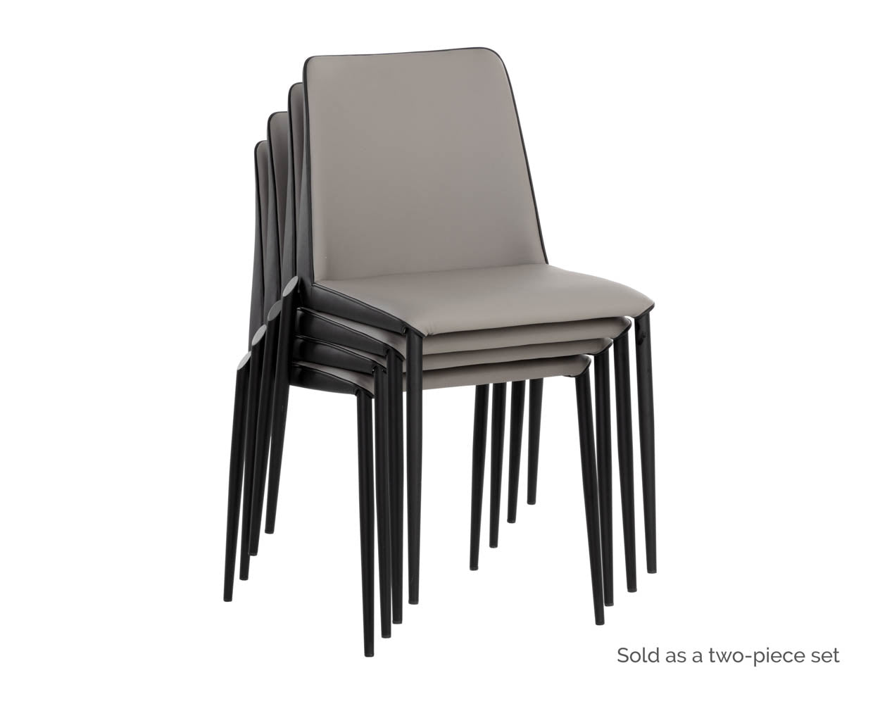 Black stackable 2025 dining chairs