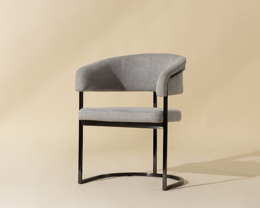 Marris Dining Armchair - Gunmetal