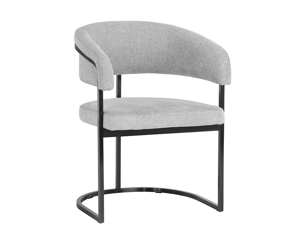 Marris Dining Armchair - Gunmetal