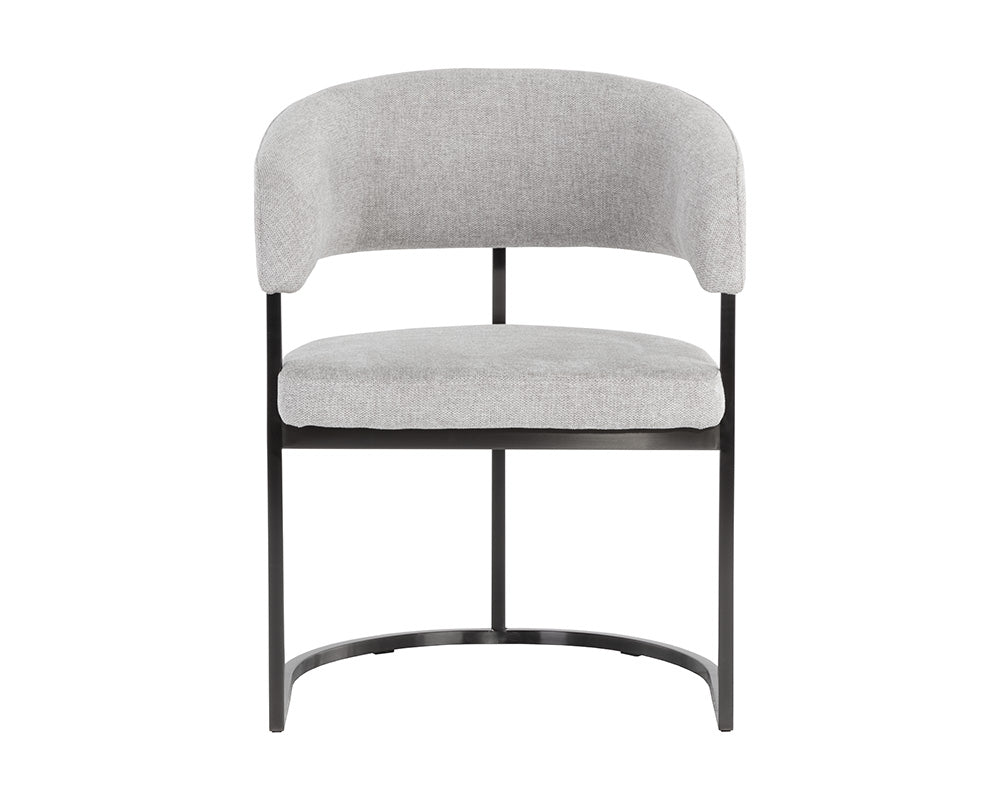 Marris Dining Armchair - Gunmetal