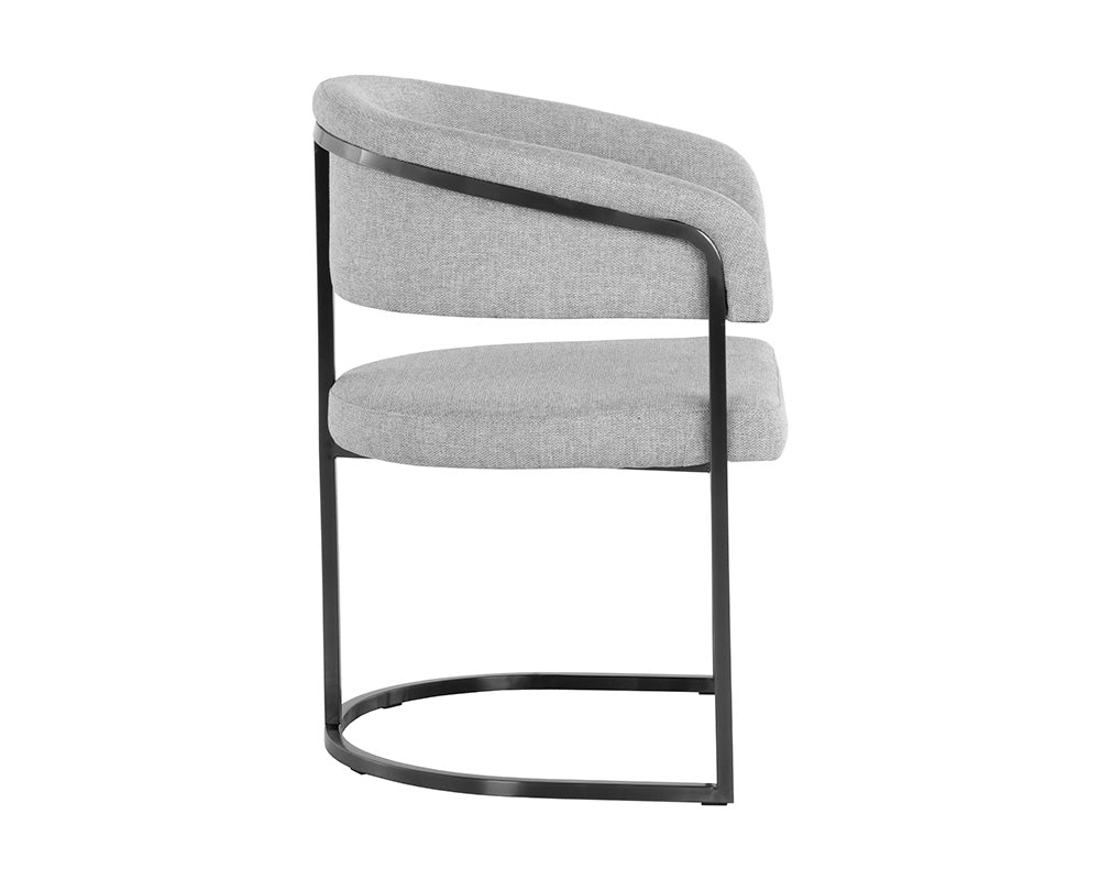 Marris Dining Armchair - Gunmetal