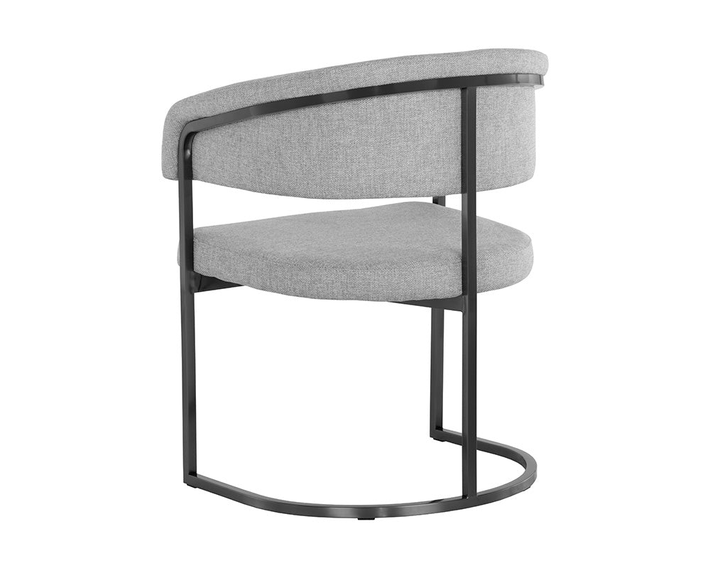 Marris Dining Armchair - Gunmetal