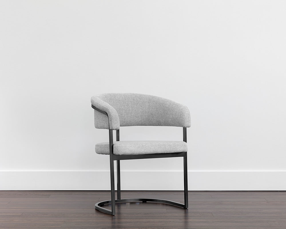 Marris Dining Armchair - Gunmetal