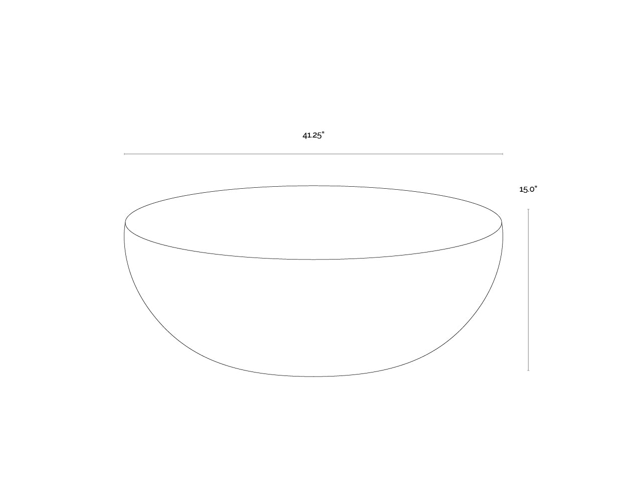 A wireframe image of the product with dimensions shown