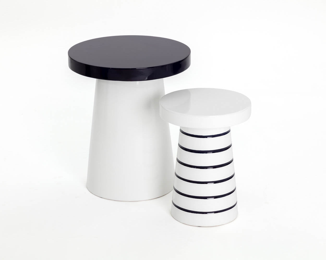 Porcini End Table - Stripe - Small