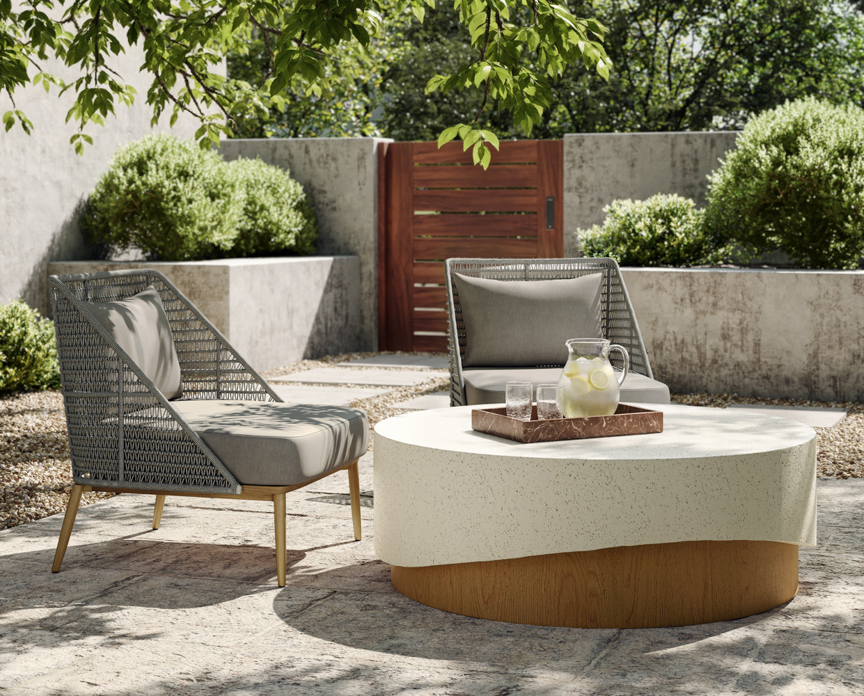 Andria Lounge Chair - Palazzo Taupe – Sunpan Trading & Importing, Inc.