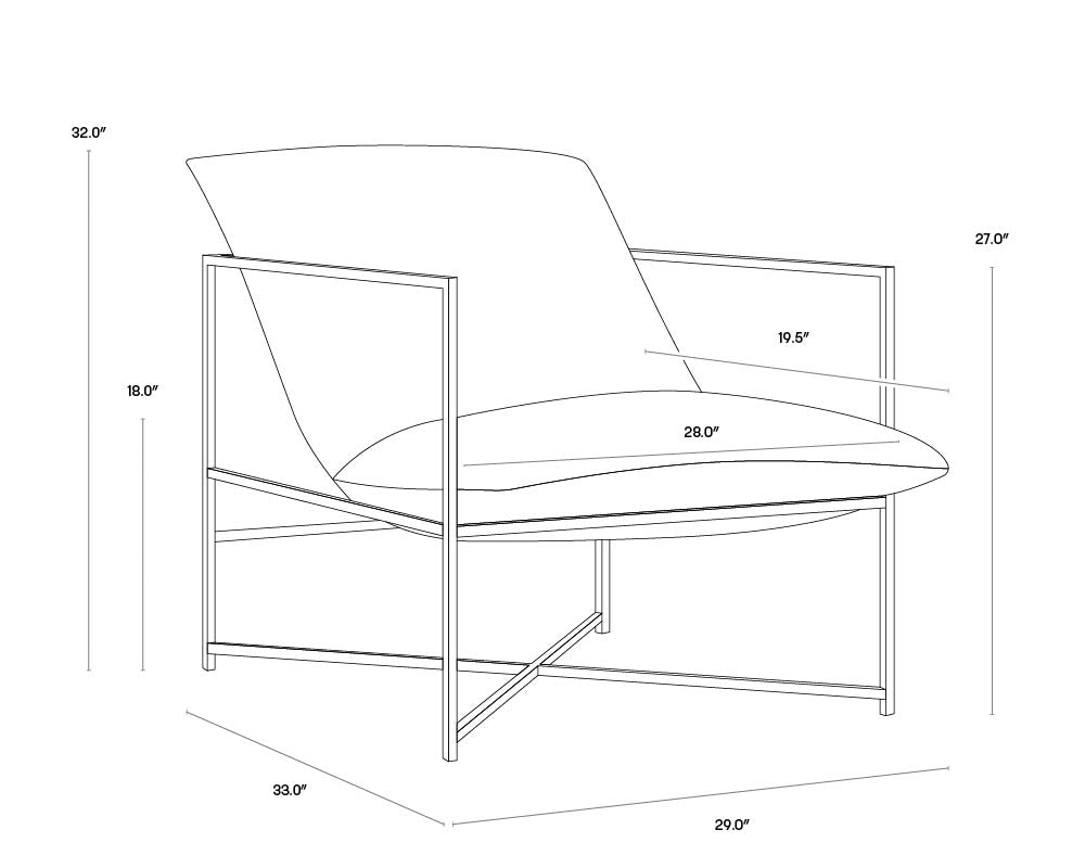 A wireframe image of the product with dimensions shown