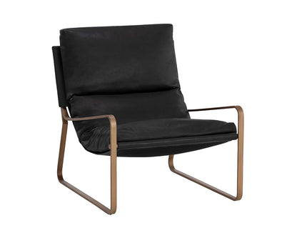 Zancor Lounge Chair - Antique Brass