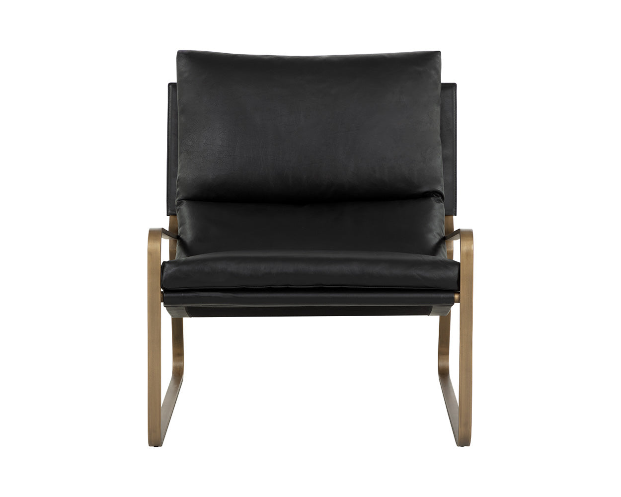 Zancor Lounge Chair - Antique Brass