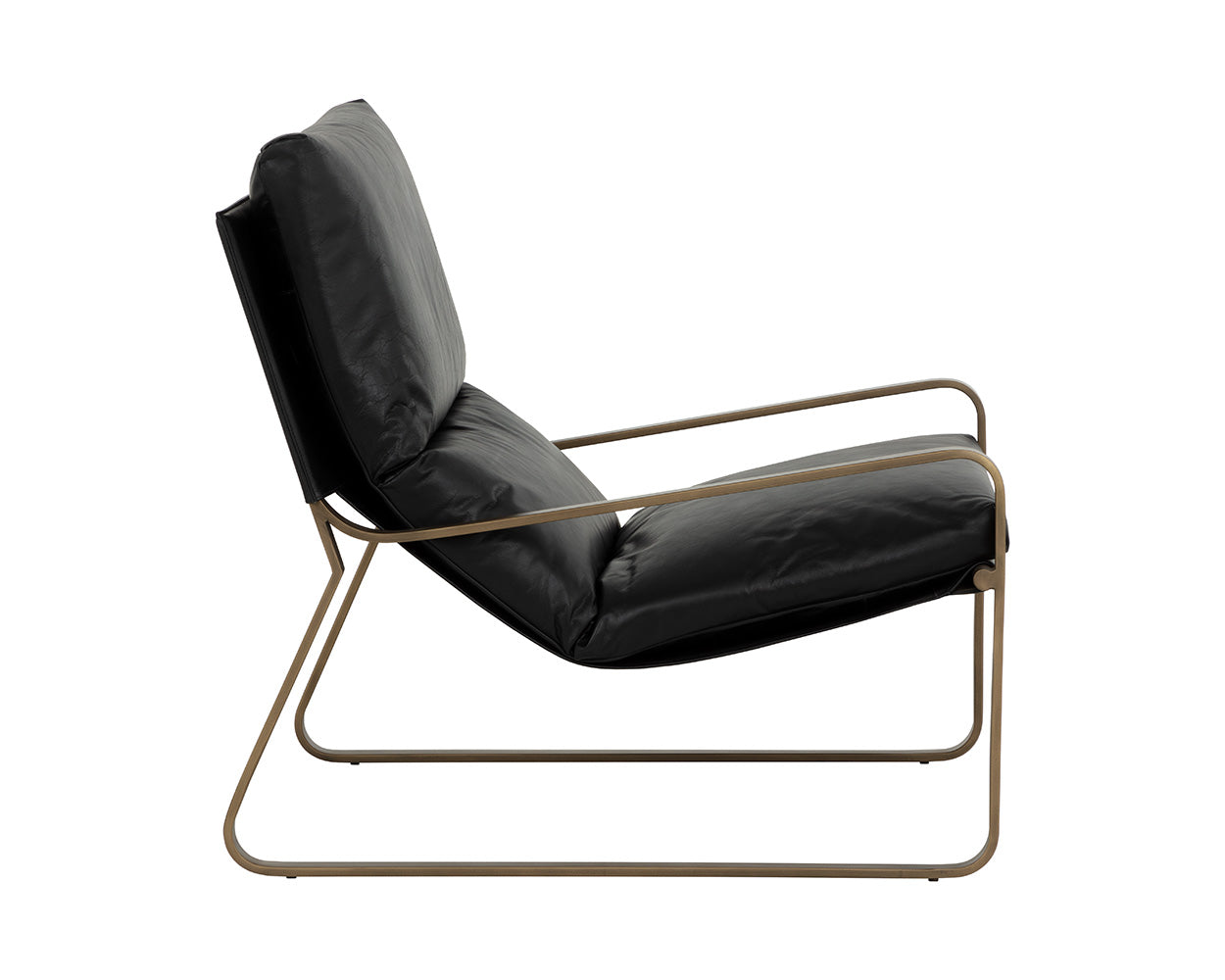 Zancor Lounge Chair - Antique Brass