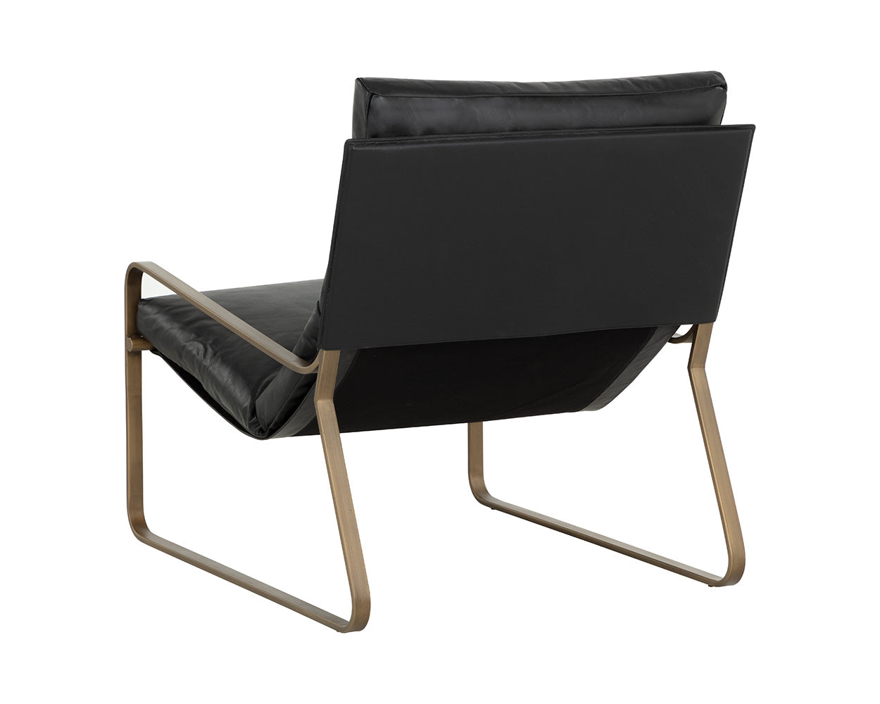 Zancor Lounge Chair - Antique Brass