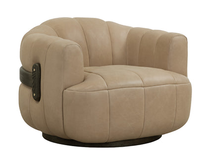 Tadeo Swivel Lounge Chair - Dark Brown