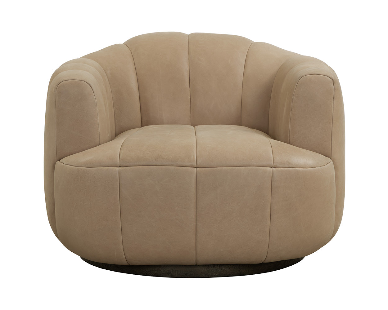 Tadeo Swivel Lounge Chair - Dark Brown