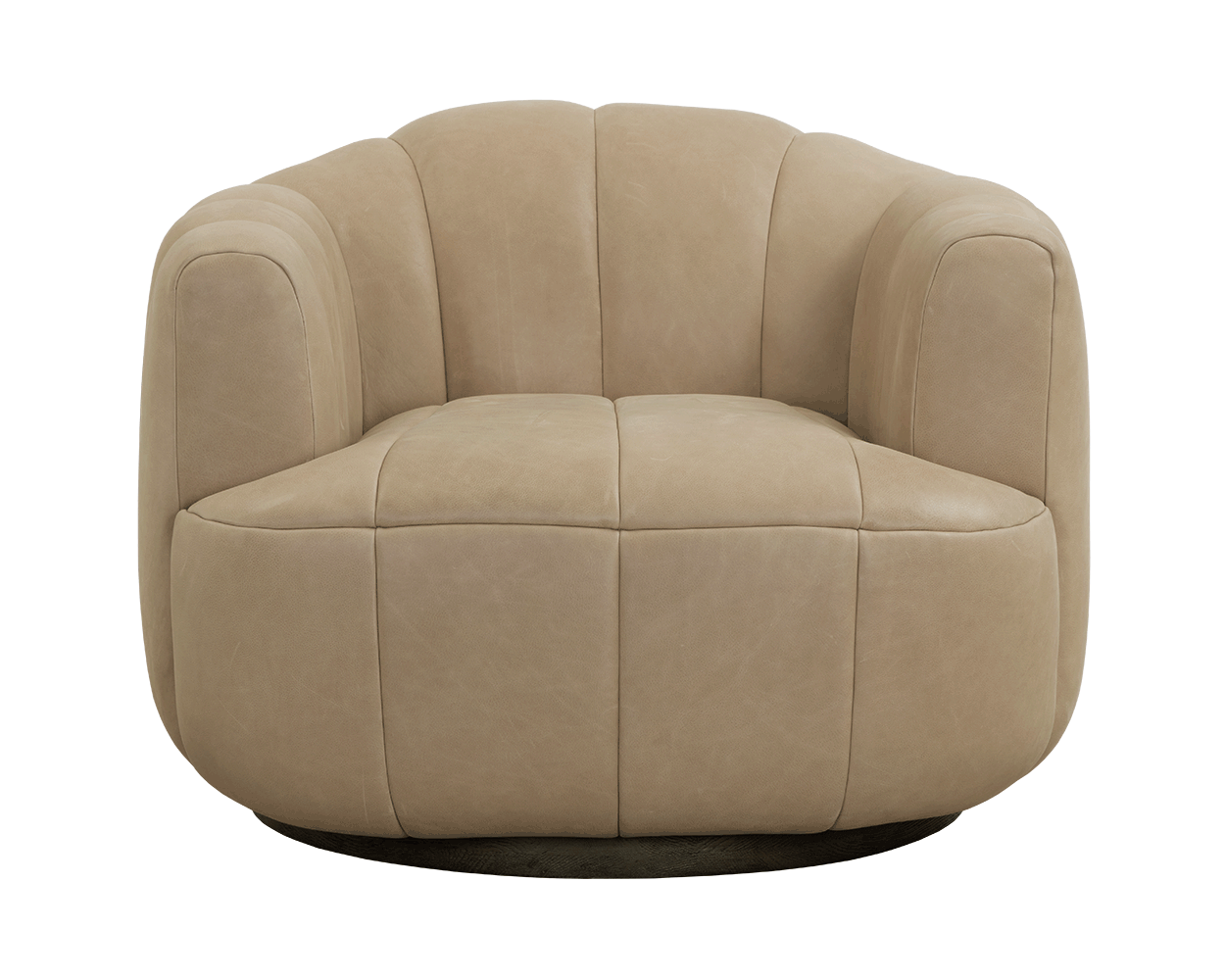 Tadeo Swivel Lounge Chair - Dark Brown