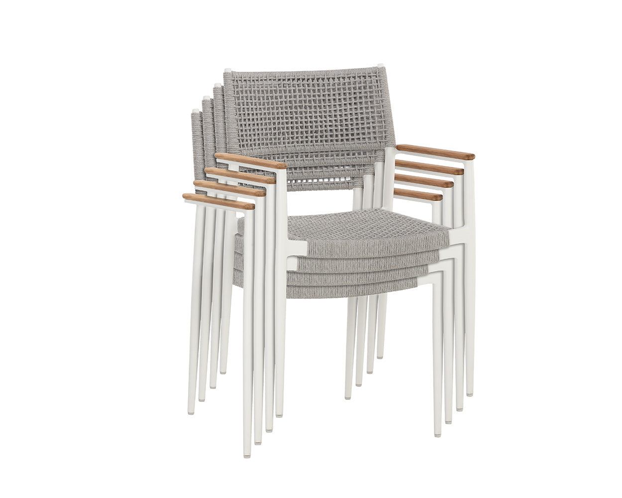 Nava Stackable Dining Armchair - White