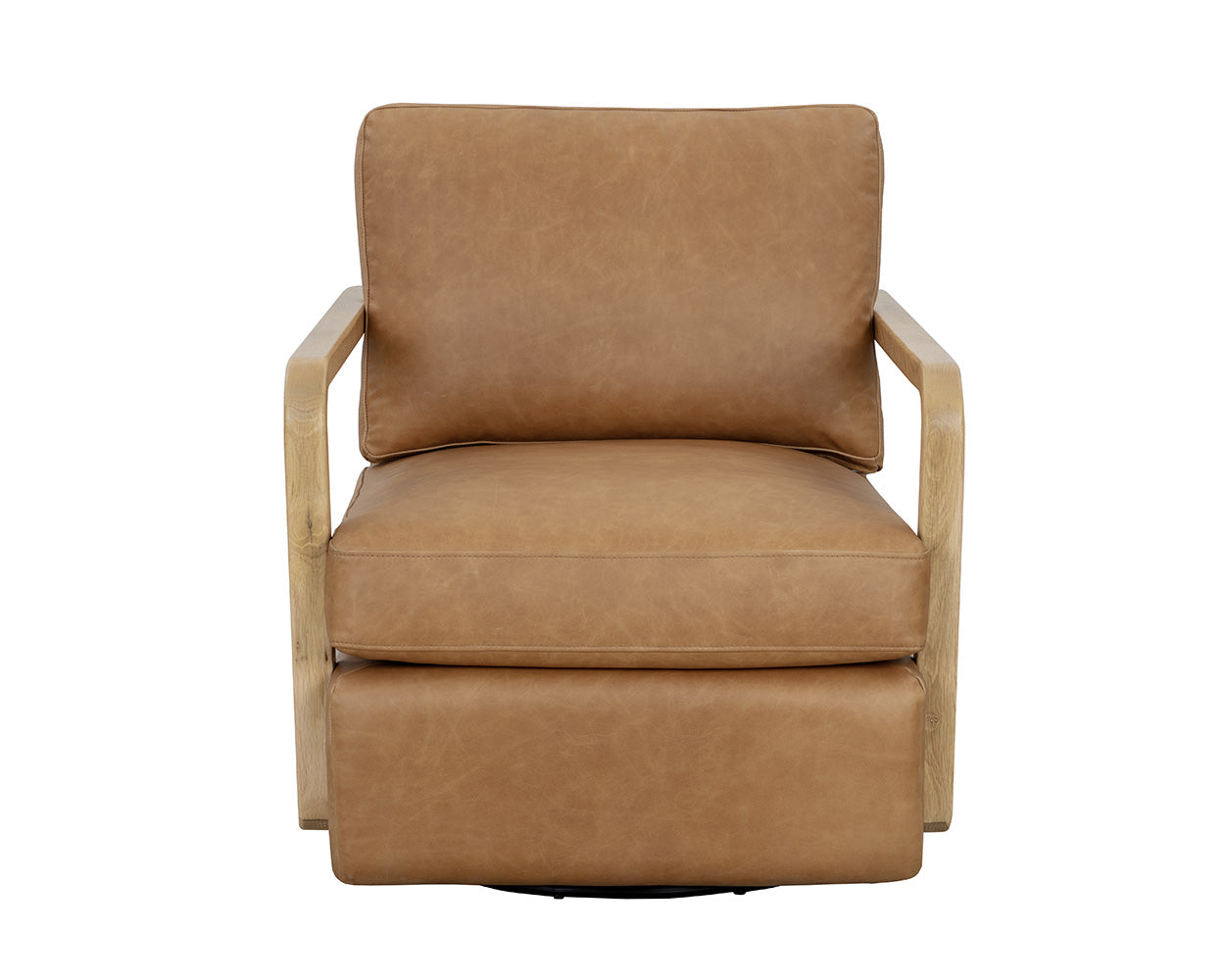 Castell Swivel Lounge Chair - Rustic Oak