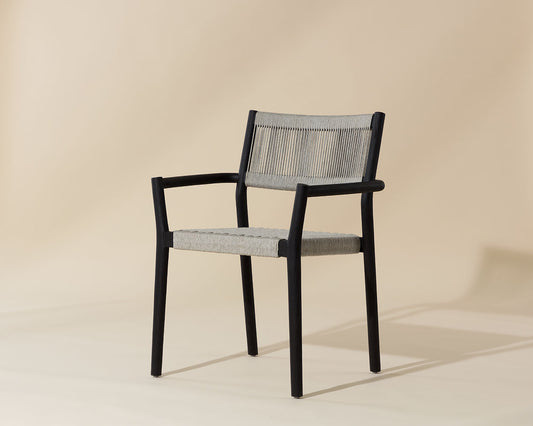 Kavala Stackable Dining Armchair - Charcoal