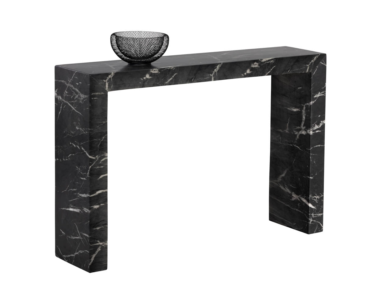 Axle Console Table - Marble Look