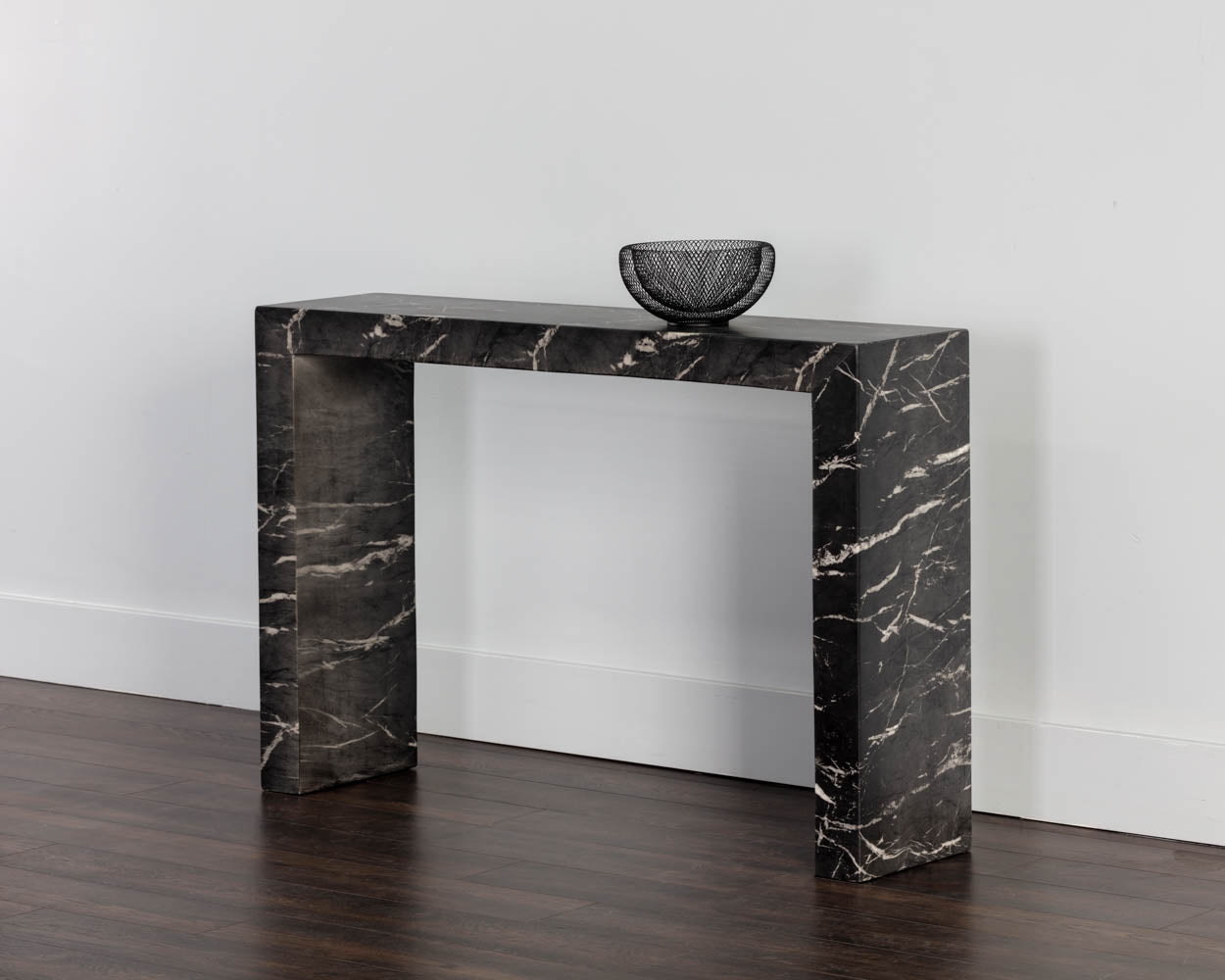 Axle Console Table - Marble Look