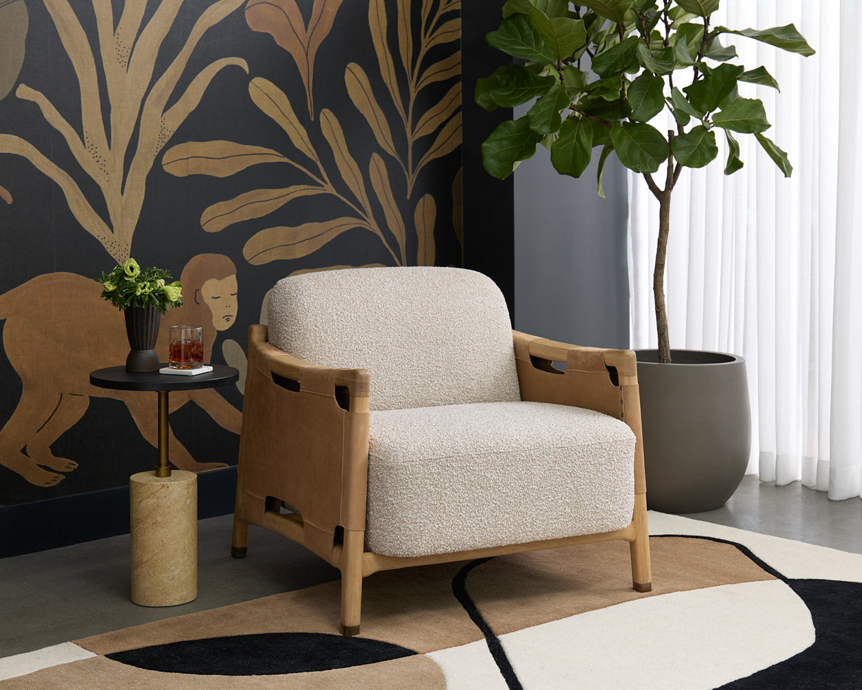 Calloway Lounge Chair - Light Oak – Sunpan Trading & Importing, Inc.