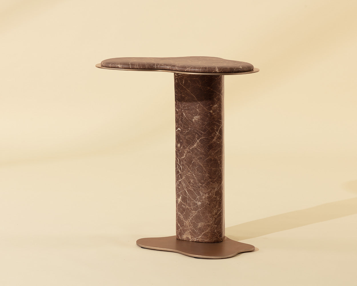 Isola End Table - Marble Look