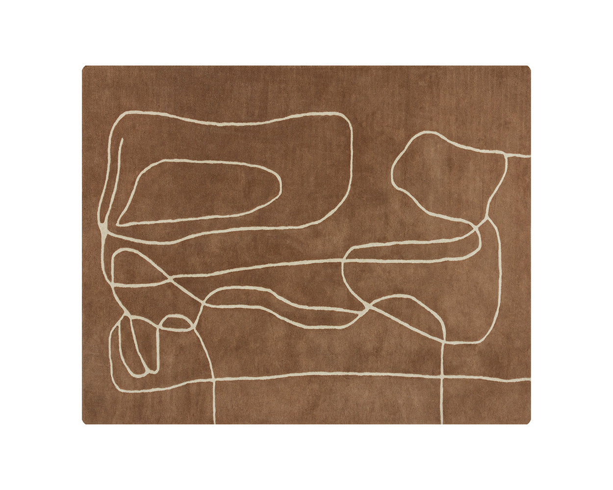 Tilda Hand -tufted Rug - Brown / Cream