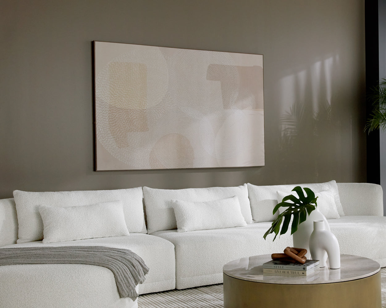 Smooth Operator - 72" X 48" - Light Brown Floater Frame